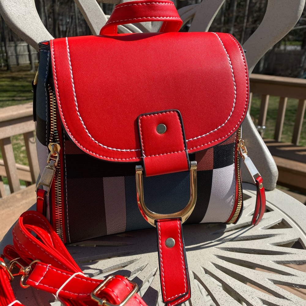 Leather backpack